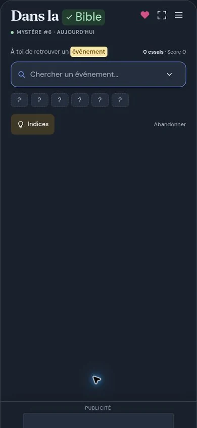 Accueil de Dans la Bible