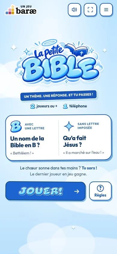 Accueil de La petite Bible